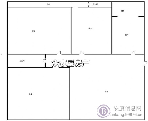 长兴小区三室  126平  只要52万